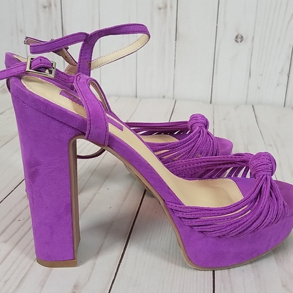 Forever 21 Purple Platform Heel Sandals - Picture 6 of 8
